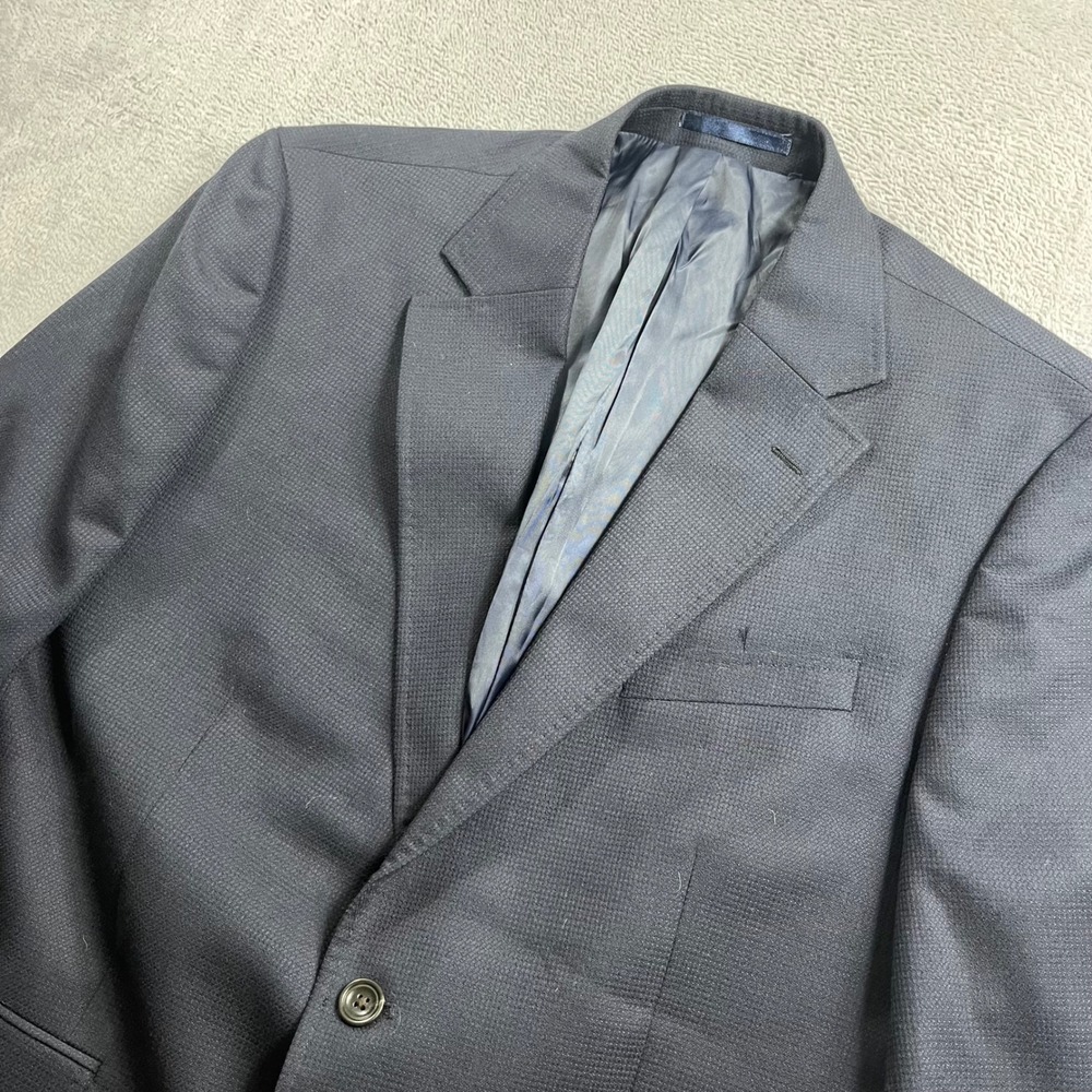 Charles Tyrwhitt Mens 42S Slim Fit Navy Blue 100% Wool Blazer Sport Coat